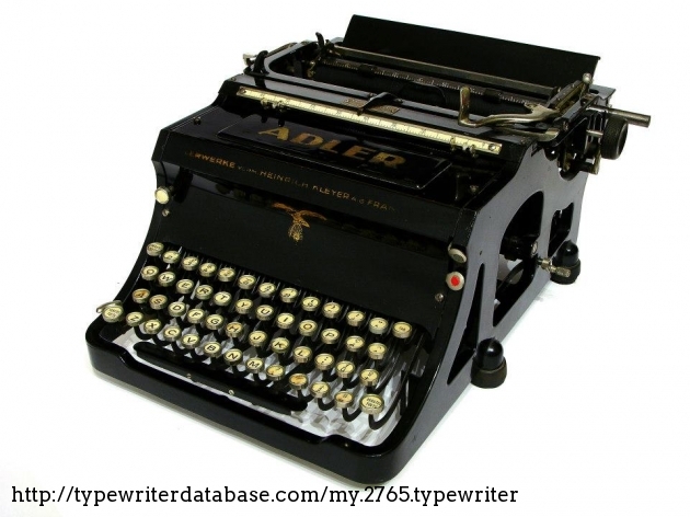 1926 Adler 25 On The Typewriter Database