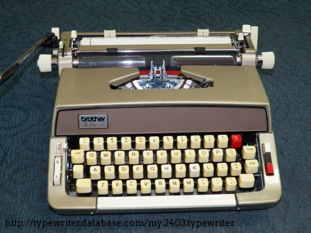 1969 Brother Pro-Line 715 on the Typewriter Database