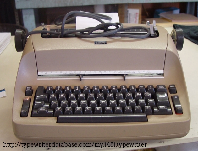 1971 IBM Selectric I on the Typewriter Database