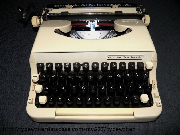 1963 Imperial Good Companion 7 on the Typewriter Database