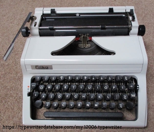 Vintage Erika Model 105 Typewriter with Case 1970s Germany GDR 