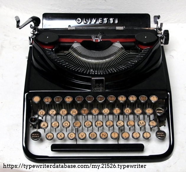 1937 Olivetti MP1 Ico on the Typewriter Database