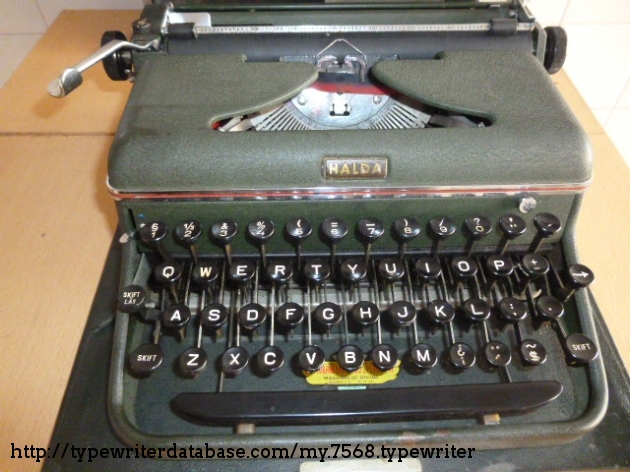 1951 Halda P on the Typewriter Database