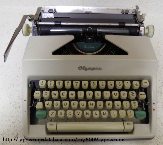 1966 Olympia SM8 on the Typewriter Database