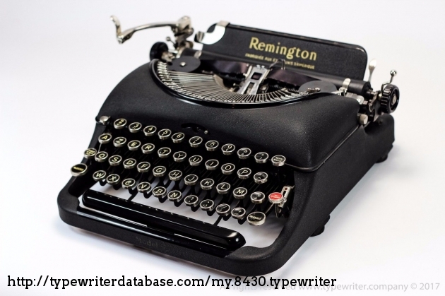 1939 Remington Streamliner on the Typewriter Database