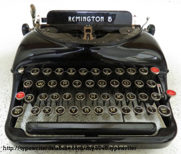 1936 Remington Portable 5 on the Typewriter Database