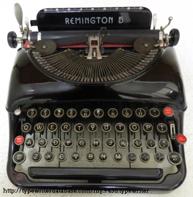 1936 Remington Portable 5 on the Typewriter Database