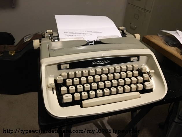 1963 Royal Custom on the Typewriter Database