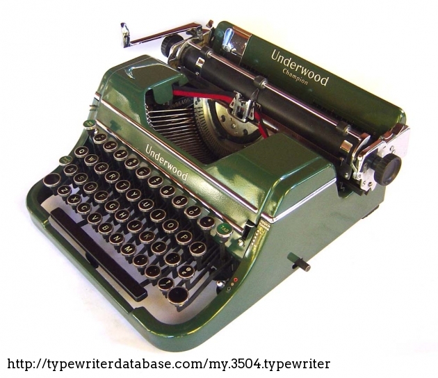 1937 Underwood Champion on the Typewriter Database