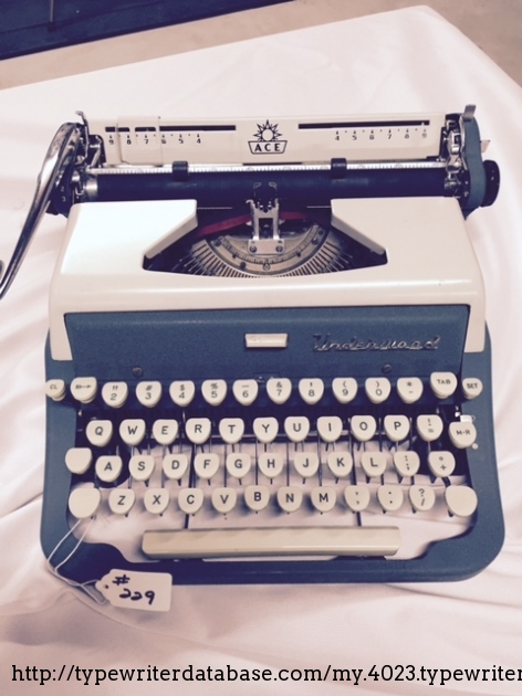 1957 Underwood Ace on the Typewriter Database