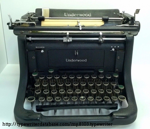 1939 Underwood Master on the Typewriter Database