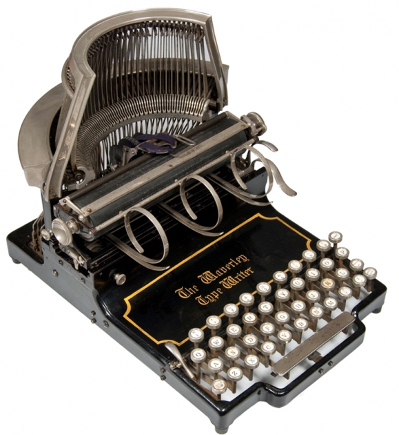 1896 Waverley typewriter on the Typewriter Database