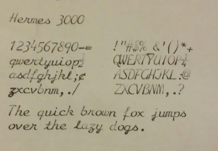 Cursive Hermes 3000 (script) : r/typewriters